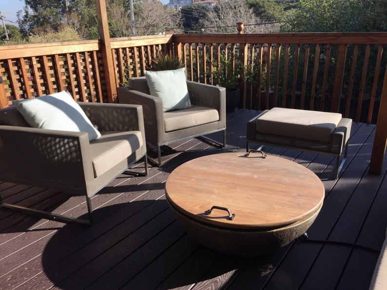 Solid Wood Fire Pit Lids