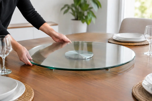 How to Secure a Turntable on a Dining Table